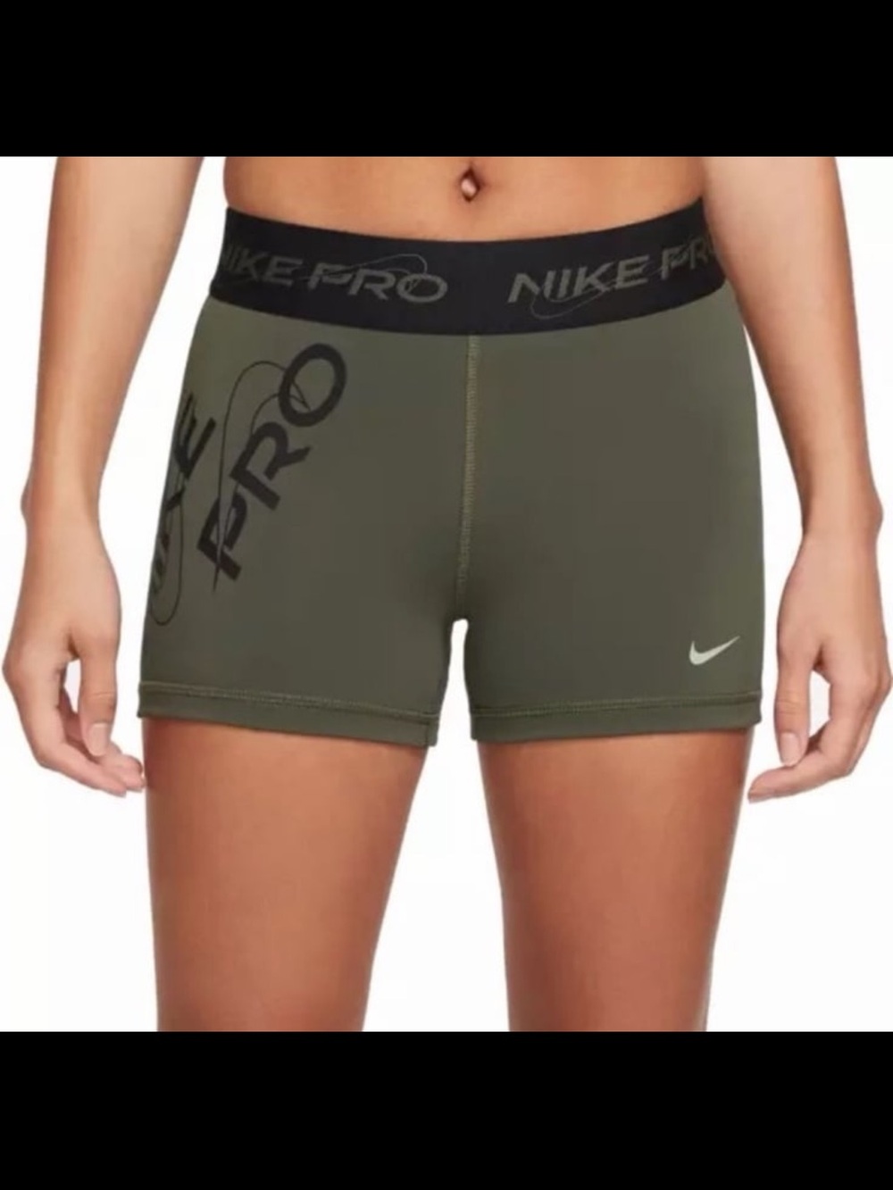 Nike Pro Women's Olive Green Training Shorts